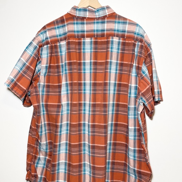 Men’s Sonoma Orange Plaid Button Up Shirt - Picture 4 of 4